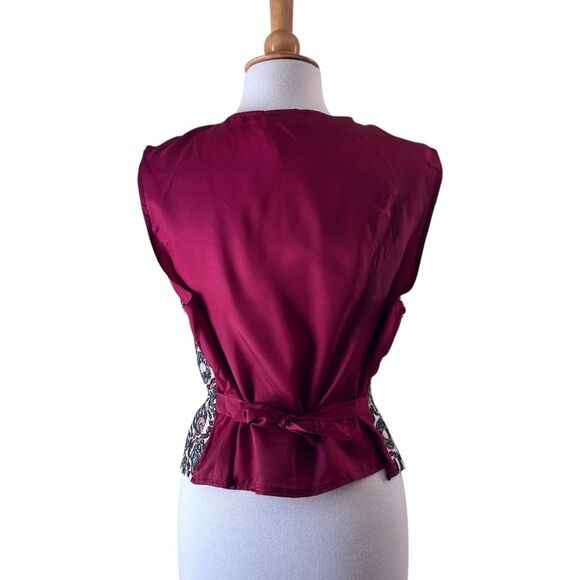 Vintage Bobbie Brooks Christmas Brocade 1990s Vest - Large - Picture 9 of 10